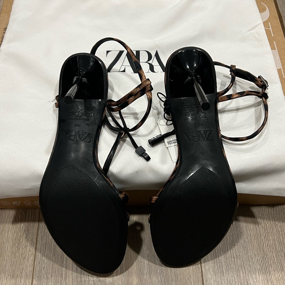 Zara Animal Print Heeled Sandals NWT EU39/US8 - Picture 9 of 9